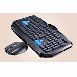 1 Set Of Durable Fashion Colorful Ergonomical Designed Wireless Black Keyboard Mouse Combos For Office & Home Computer Gam