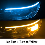Led DRL Car Daytime Running Lights Flexible Waterproof Auto Turn Signal Yellow Brake Side Headlights Light Car Accessories