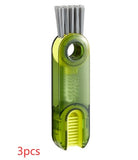 3 In 1 Tiny Bottle Cup Cover Brush Straw Cleaner Tools Multi-Functional Crevice Cleaning Brush Kitchen Tools Gadgets