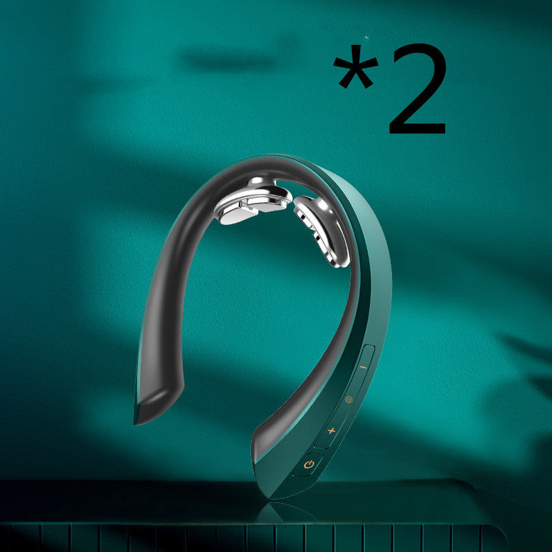 Cervical Massager Shoulder Smart Remote Control Dual-Pulse Electric Super Light Neck Massage Relief Relax Voice Prompt
